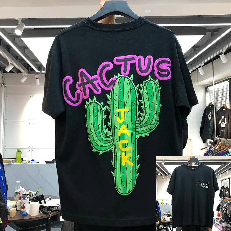 تيشيرتات هيب هوب فاخرة جديدة من كاكتوس جاك، إصدار ترافيس 2023، تيشيرت قطني رجالي هيب هوب، تيشيرت عصري