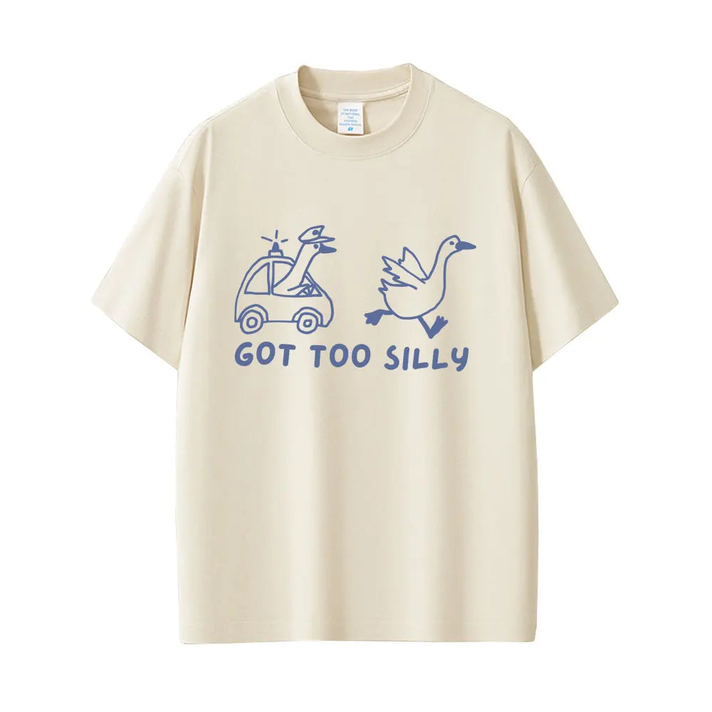 تيشيرت قطني بأكمام قصيرة بتصميم ميم مضحك لشخصية غوسي، مناسب للرجال والنساء، بتصميم كاجوال وعصري، وقصة واسعة.