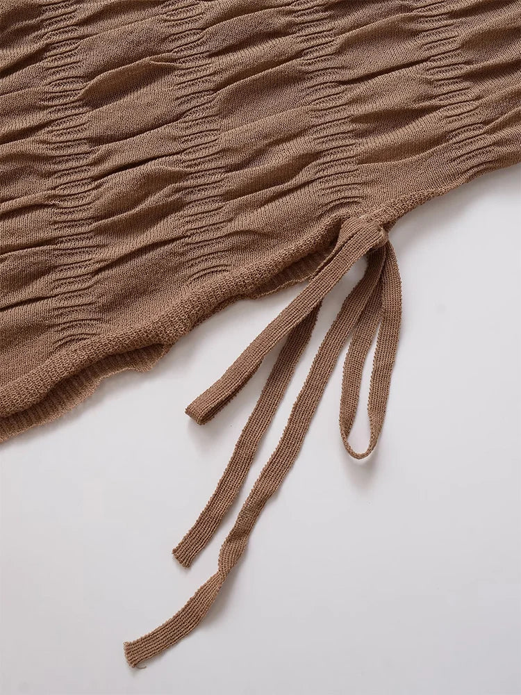 بلوزة نسائية جديدة غير رسمية موديل 2025، بأكمام طويلة وحاشية غير متماثلة، أنيقة، بتصميم مطوي سادة، بأكمام طويلة، منقسمة