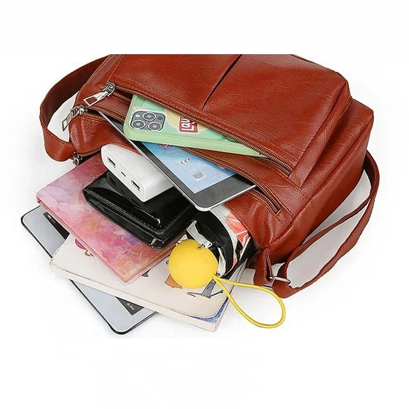 حقيبة صدر عصرية للنساء، حقيبة كتف محمولة، حقيبة كتف نسائية من ماركة فاخرة، حقيبة كروس بودي متعددة الاستخدامات من الجلد الناعم