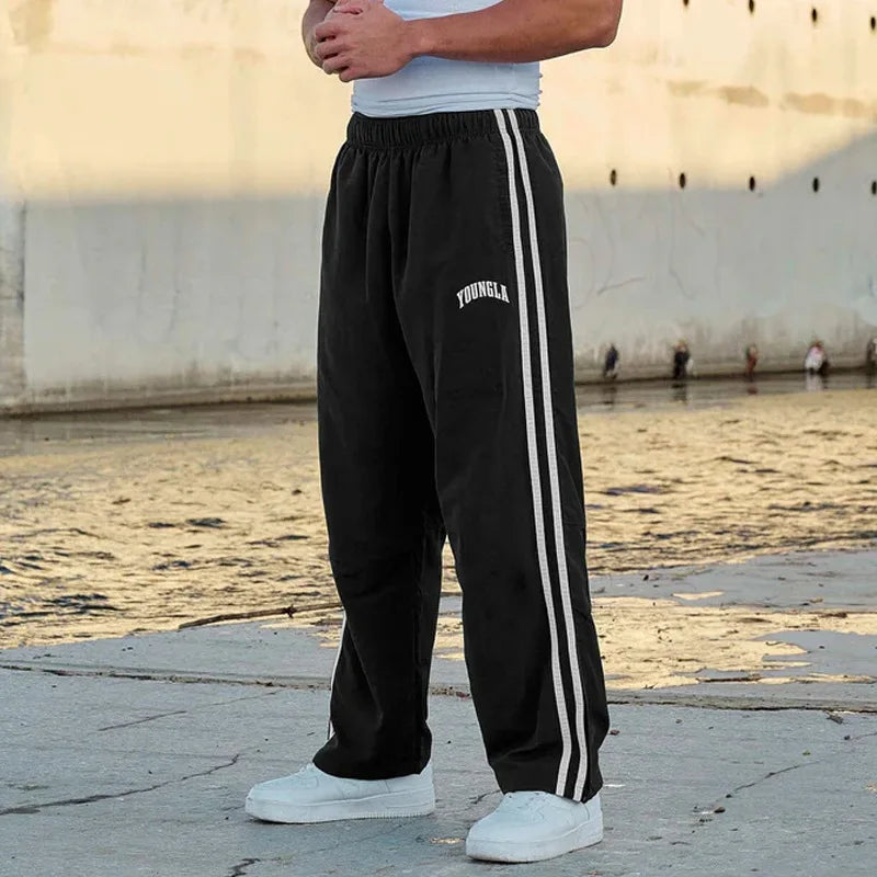 American Style Men's Sweatpants Fashion Brand Clothing Spring Autumn New Sports Casual Pants Gym Running Training Jogging Pants