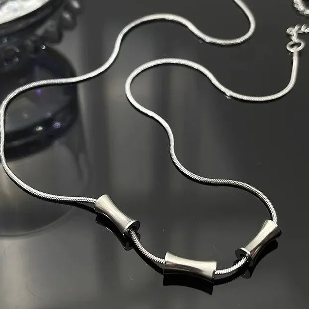 قلادة جديدة للرجال على شكل موجة غير منتظمة من الفولاذ المقاوم للصدأ على شكل سلسلة فيجارو كوبية للرجال والنساء مجوهرات