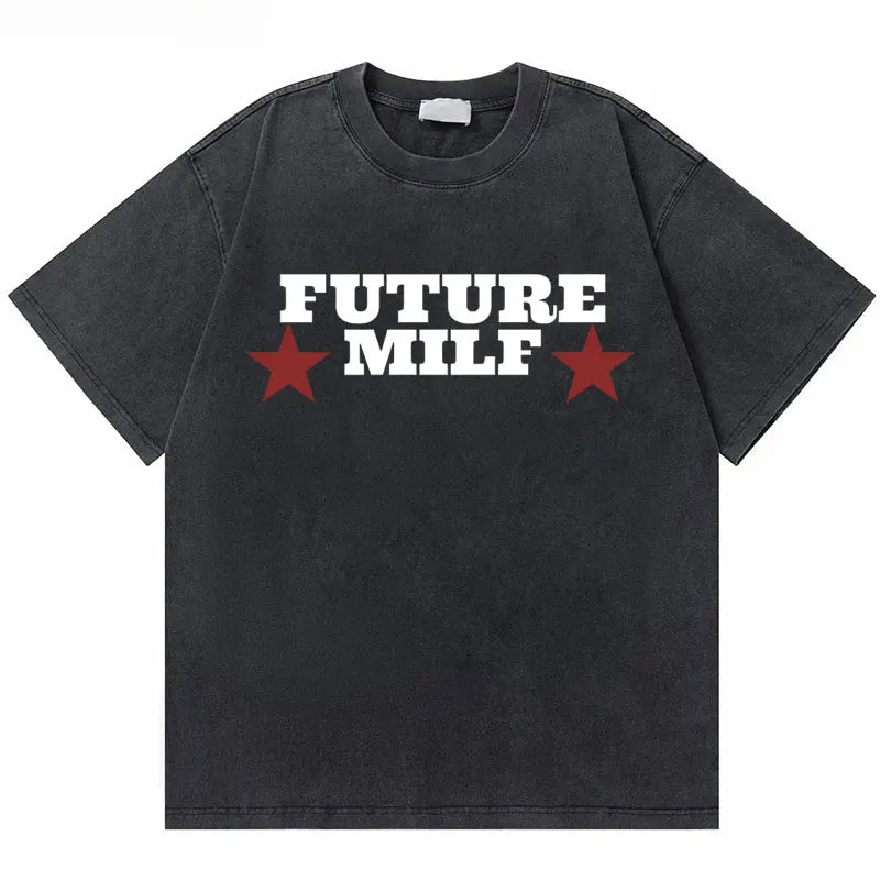 تي شيرت رجالي فضفاض مطبوع عليه رسومات مغني الراب فيوتشر وساب واي بومين، لا نثق بك، من القطن الخالص، بتصميم هيب هوب عصري