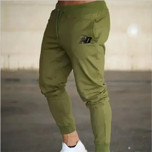 Men's pants Casual Printed   Sweatpants Sports Elastic Trousers Loose Fitness Autumn Breathable Thin Drawstring