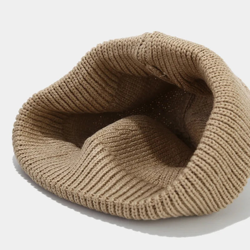 قبعة صوفية هيب هوب، قبعة رجالية عصرية، قبعة شتوية ونسائية بدون حافة، قبعة واسعة، قبعة صوفية بنمط بطيخ، قبعة صوفية بنمط صياد السمك