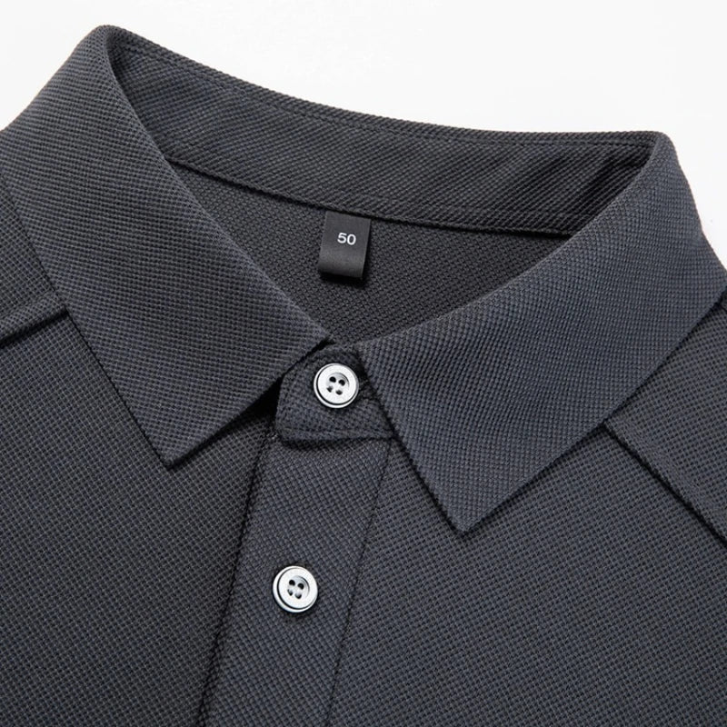 تي شيرت بولو رجالي صيفي 2025 بأكمام قصيرة مصنوع من القطن بنسبة 65%، مناسب للأعمال، بأكمام قصيرة، مقاسات M-4XL