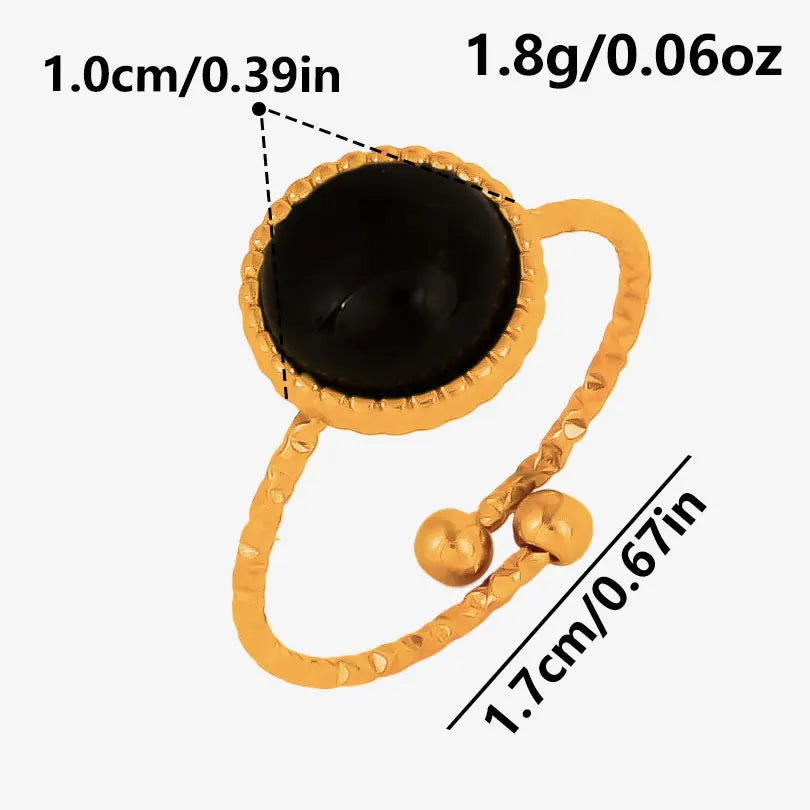 3/6 قطع خاتم دائري إبداعي من حجر عين النمر الحقيقي قابل للتعديل من الفولاذ المقاوم للصدأ خاتم مجوهرات للرجال والنساء هدية الذكرى السنوية إكسسوارات