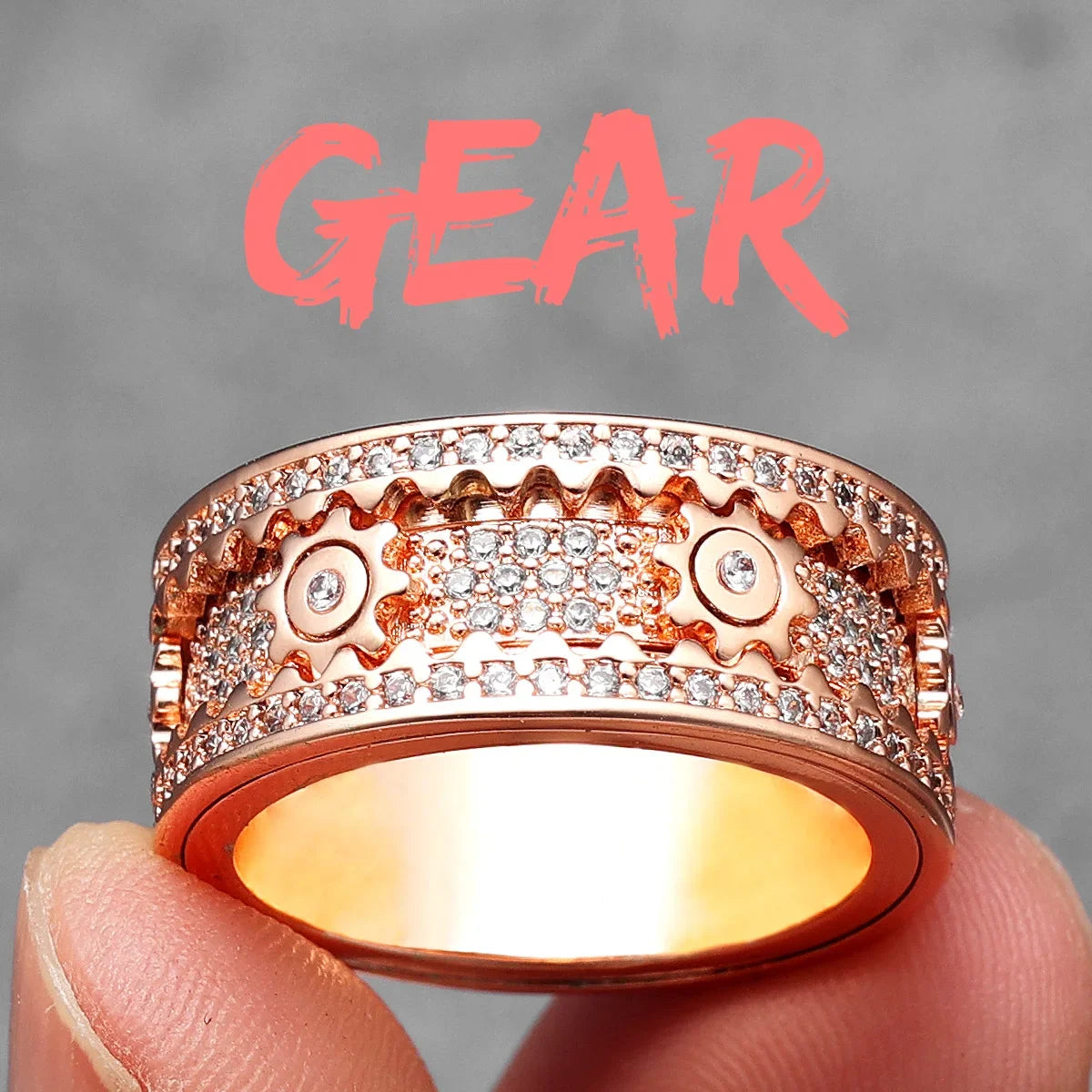 لعبة فيدجيت سبينر، تروس مرصعة بالأحجار الكريمة، خواتم رجالية، ستانلس ستيل، مجوهرات نسائية، بانك، جديد في عالم موسيقى الروك والهيب هوب، إكسسوارات أزياء، هدايا، بيع بالجملة