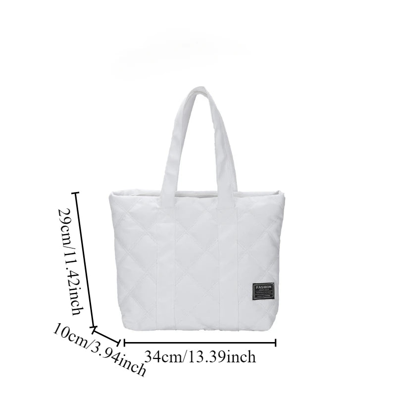 حقيبة نسائية أنيقة ومتعددة الاستخدامات ذات سعة كبيرة مصنوعة من قماش النايلون، حقيبة كتف جديدة، حقيبة يد عصرية، حقيبة يد نسائية