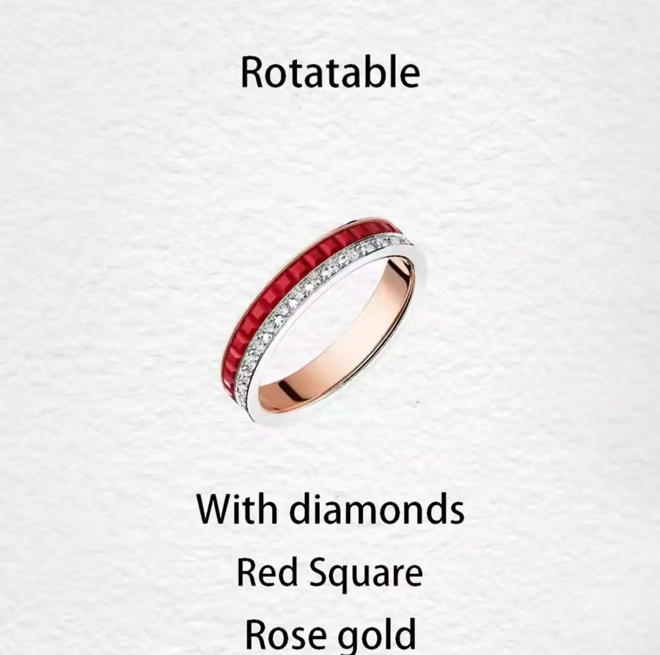 خواتم دوارة فاخرة على الطراز الفرنسي للرجال والنساء قابلة للدوران مصنوعة من مادة الموزانيت عالية الجودة باللونين الأسود والأبيض هدية للمهرجانات