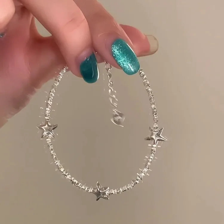 سوار PANJBJ من الفضة الإسترلينية عيار 925 عالي الجودة للنساء مصنوع من خرز الحب الكوري مجوهرات حلوة هدية شحن مباشر