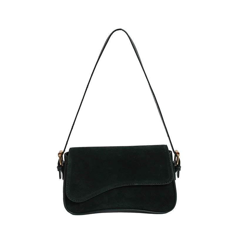 حقيبة كروس بودي نسائية مخططة من الفلانيل بلون سادة، حقيبة فاخرة بتصميم هادئ، حقائب كتف أنيقة من جلد البولي يوريثان للنساء