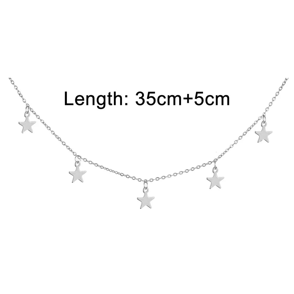 Stainless Steel Thin Chain Necklace Crystal Pendant Necklace For Women Y Shape Rhinestone Choker Necklaces Wedding Jewelry