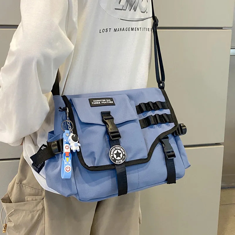 حقائب قماشية للنساء 2023 حقيبة كتف نايلون للرجال حقيبة ساعي بريد للطلاب حقيبة كبيرة حقيبة كتب أنيقة حقائب يد كبيرة