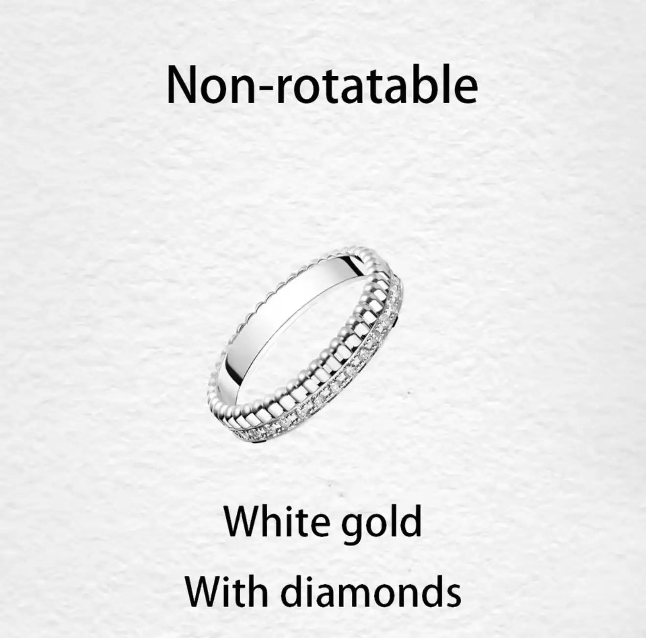 خواتم دوارة فاخرة على الطراز الفرنسي للرجال والنساء قابلة للدوران مصنوعة من مادة الموزانيت عالية الجودة باللونين الأسود والأبيض هدية للمهرجانات