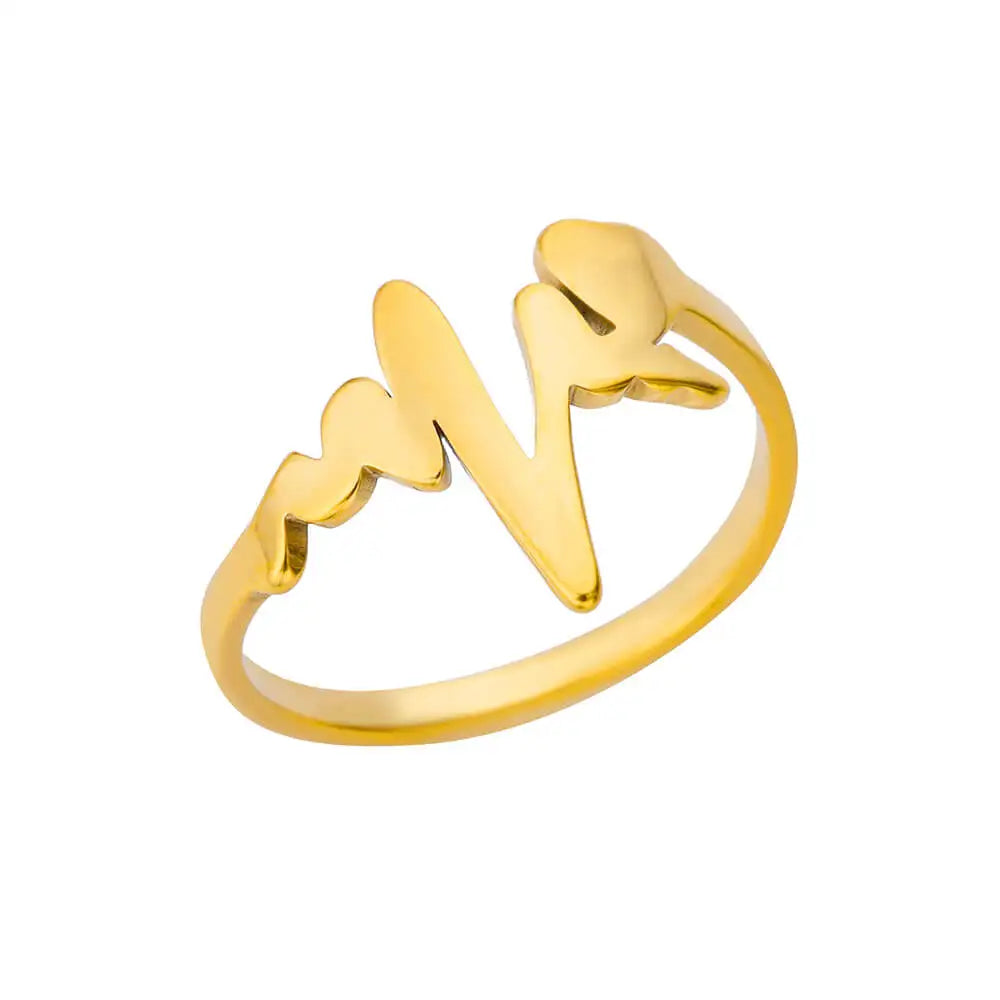 40 Style Rings for Women Stainless Steel Rings Classic Gold Color Adjustable Rings Wedding Aesthetic Jewelry Gift Free Shipping