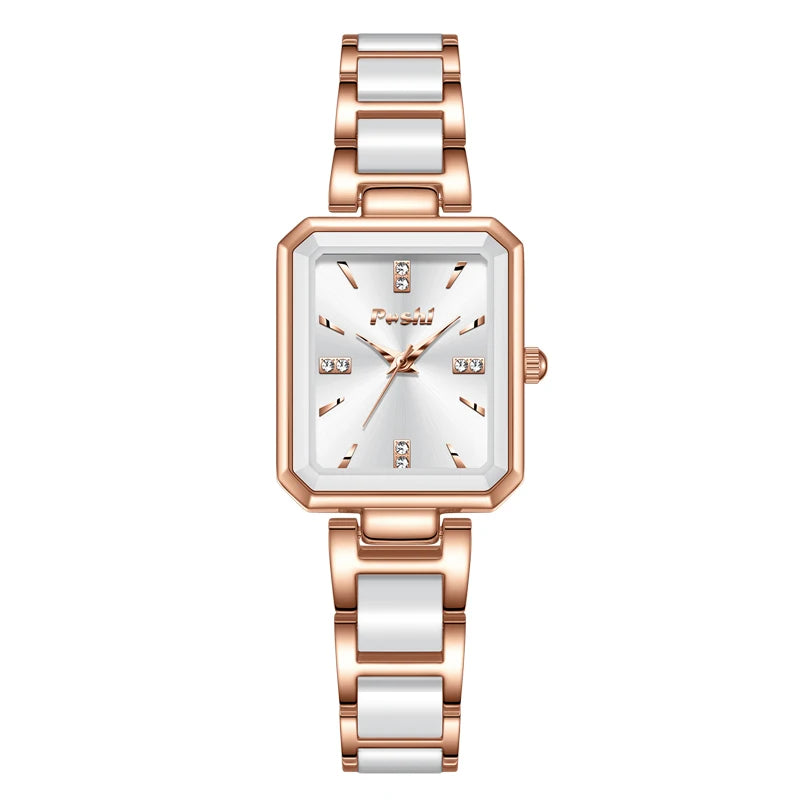 ساعة بوشي 981 كوارتز من ماركة رائدة، ساعة يد نسائية أنيقة بتصميم أصلي وبسيط، سوار أنيق للسيدات.