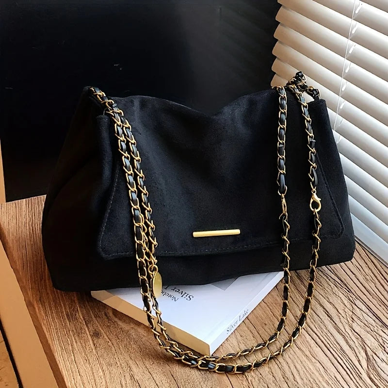 Vintage Large Crossbody Shoulder Bag Elegant Women's Handbag with Detachable Strap Durable Tote Bags for Casual Formal Events