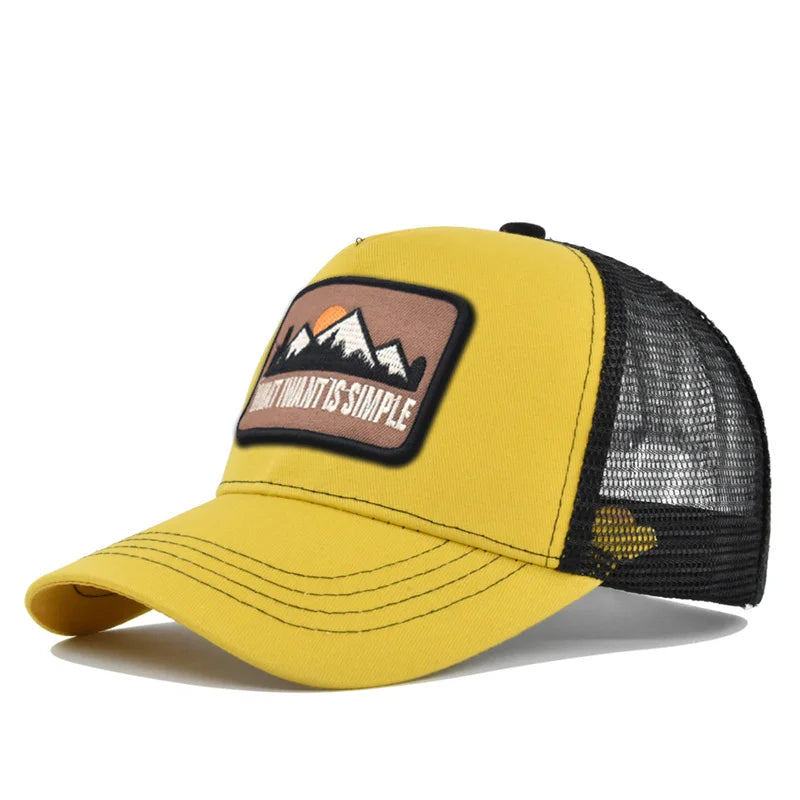 قبعة بيسبول مطرزة بشبكة قابلة للتهوية للنساء والرجال لعام 2025، قبعة واقية من الشمس للرياضات الخارجية وركوب الدراجات والسفر وقبعة شمس للأب