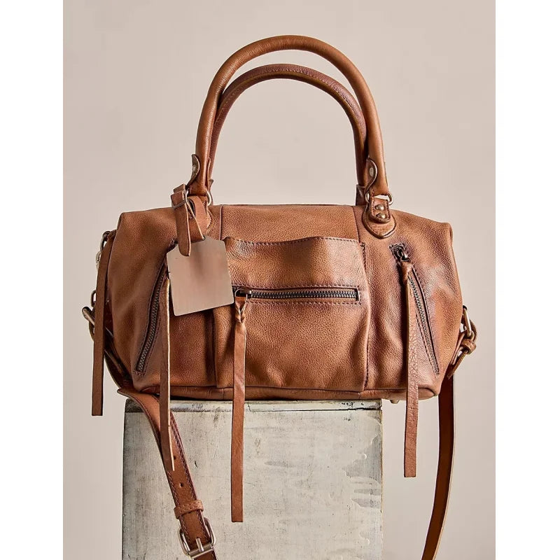 حقيبة توت إيمرسون، حقيبة يد نسائية كلاسيكية، حقيبة دراجات نارية عصرية جديدة مع أحزمة، حقيبة كتف بتصميم فاخر لأسلوب يومي أنيق