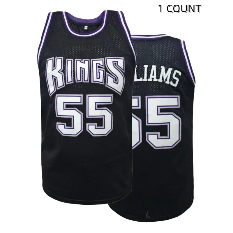 New Style Embroidered King Vest Williams Jersey Retro Mesh Basketball Vest Vintage Street Men Women Comfort Fallow Vest