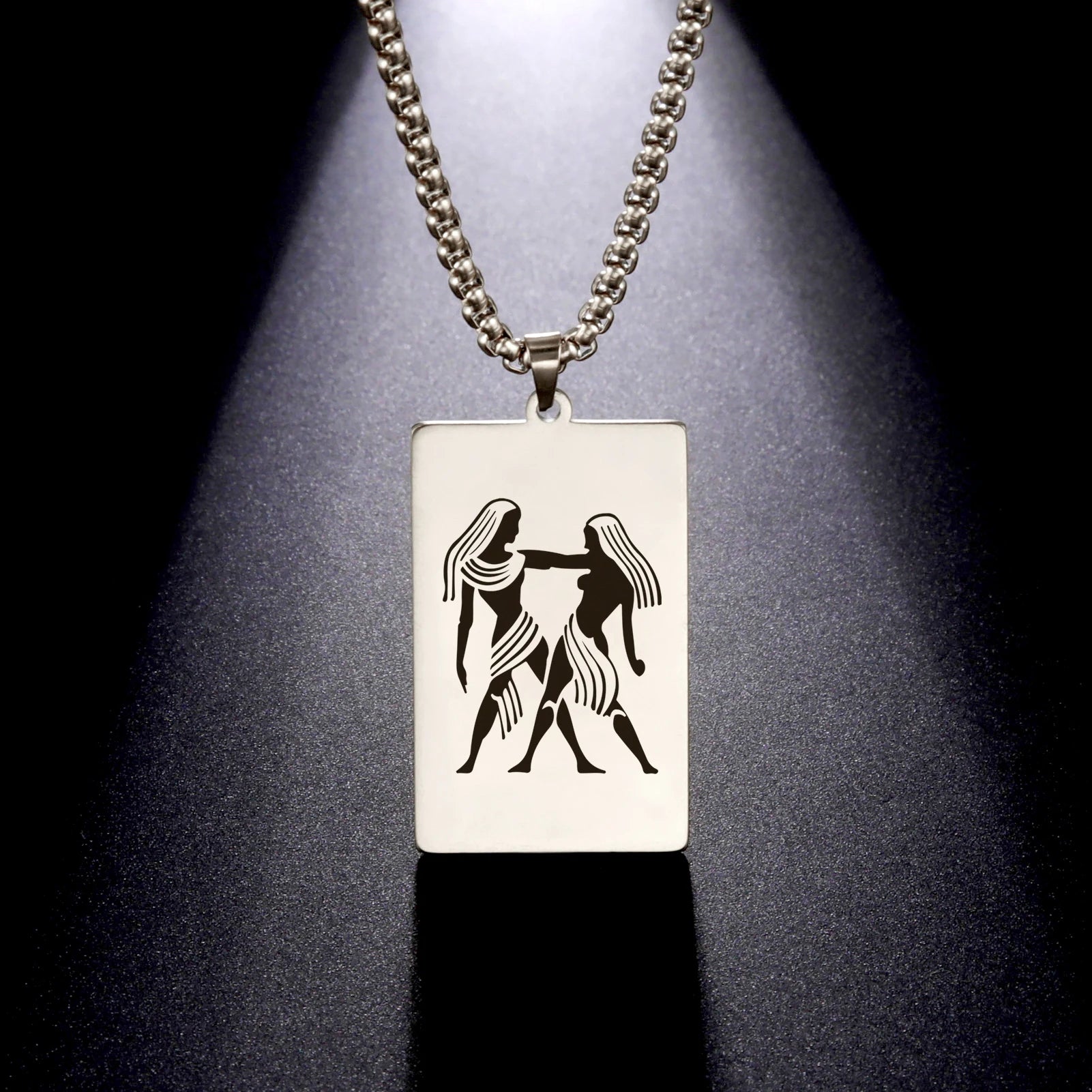 قلادة على شكل صندوق من 12 برجًا للرجال، مصنوعة من الفولاذ المقاوم للصدأ، بتصميم يوناني قديم، مكونة من 12 برجًا، هدايا