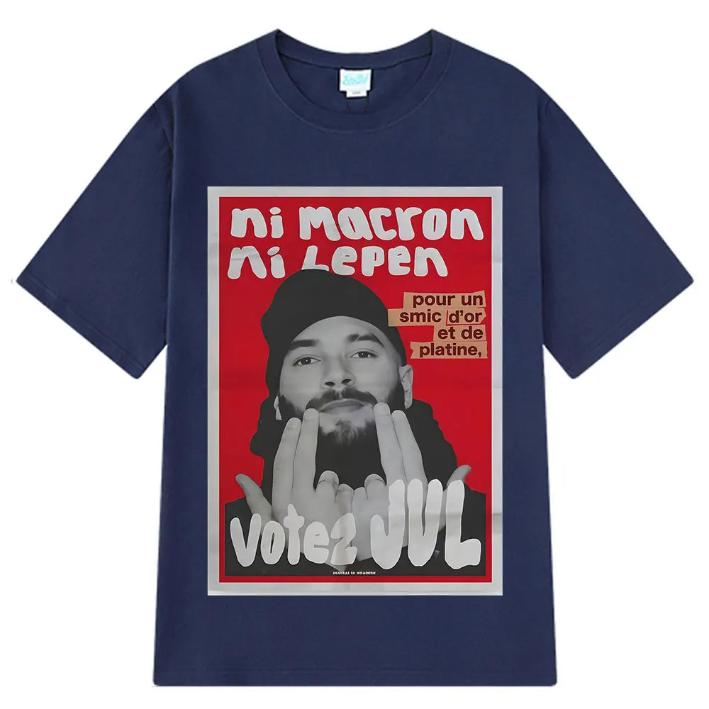 تيشيرتات برسومات عصرية مستوحاة من مغني الراب الفرنسي فوت جول، للرجال والنساء، بتصميم هيب هوب، بأكمام قصيرة، وقصة واسعة، مناسبة للارتداء اليومي، وملابس الشارع.