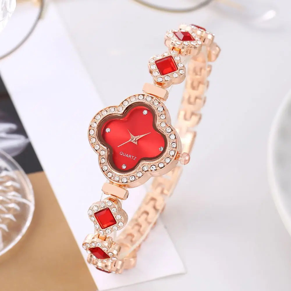 ساعات نسائية عصرية جديدة، ساعات كوارتز نسائية، أساور، لون أخضر بسيط، لون ذهبي وردي فاخر، ساعات يد نسائية (Relogio Feminino)