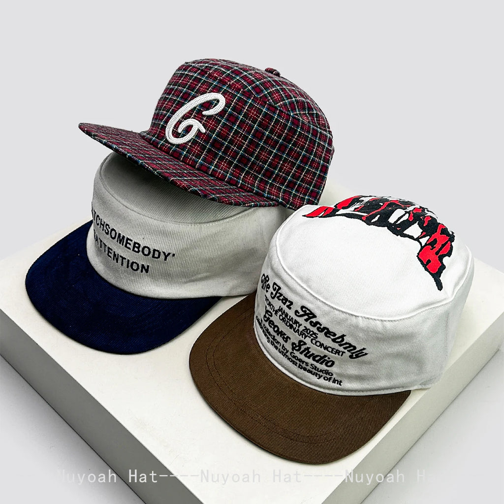 قبعات بيسبول جديدة للرجال والنساء مطرزة بحروف ملونة ومظلة شمسية ذات قمة مسطحة متعددة الاستخدامات وقبعات ذات قمة مدببة بتصميم كلاسيكي