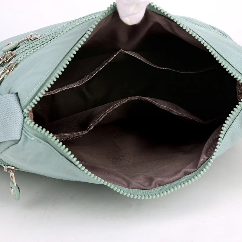 حقيبة كتف عالية السعة للنساء، حقيبة يد من النايلون المقاوم للماء، مناسبة للأمهات والتسوق والاستخدام في العطلات