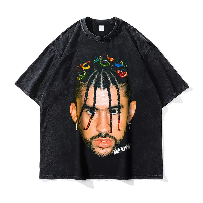 تي شيرتات كبيرة الحجم بتصميم هيب هوب راب مغسول عتيق، تي شيرت كبير الحجم مطبوع عليه DTG، تي شيرتات هاراجوكو Y2K بأكمام قصيرة للرجال، 100% قطن