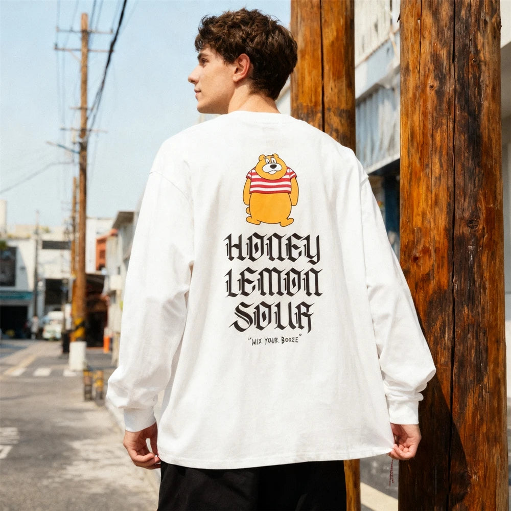 تي شيرت رجالي مطبوع عليه أفضل جودة من KUCLUT 1:1، بتصميم ياباني أنيق، مصنوع من القطن بنسبة 100%، بأكمام طويلة، ومقاسات كبيرة