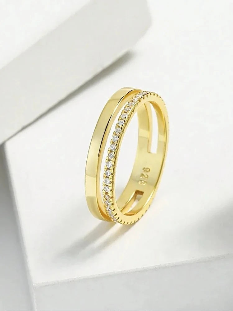 925 Sterling Silver Gorgeous Sparkling Classic Zircon Ring For Women Engagement Wedding Luxury Fashion High Quality Fine Jewelry