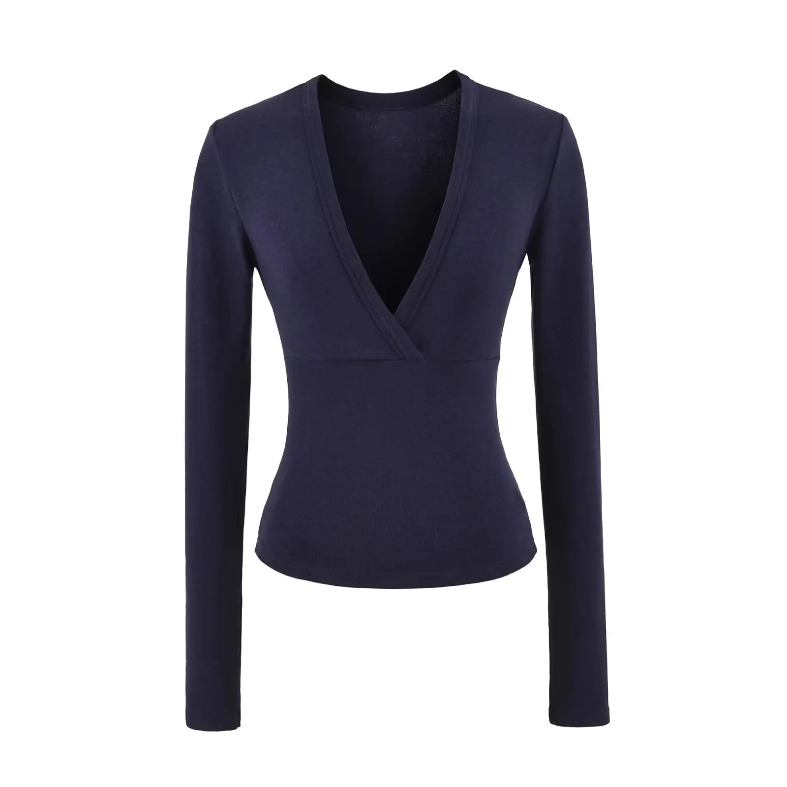 تيشيرتات نسائية وردية لطيفة بياقة على شكل حرف V، ضيقة، مناسبة لفصل الخريف، ملابس عصرية جديدة، قطن، بأكمام طويلة، تيشيرتات نسائية كلاسيكية لطيفة، تيشيرتات Y2K