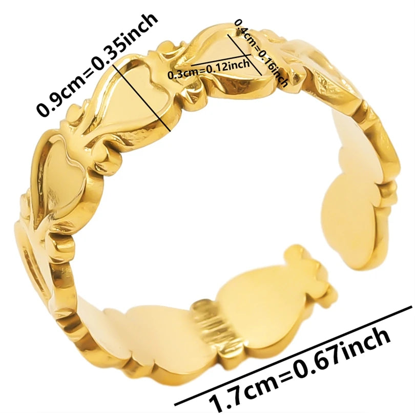 ٦ قطع/عبوة من حلقات مطلية بالذهب بقاعدة من الفولاذ المقاوم للصدأ، خواتم مفاصل فارغة يمكنك صنعها بنفسك للنساء، مجوهرات ساحرة لا يتغير لونها، بيع بالجملة