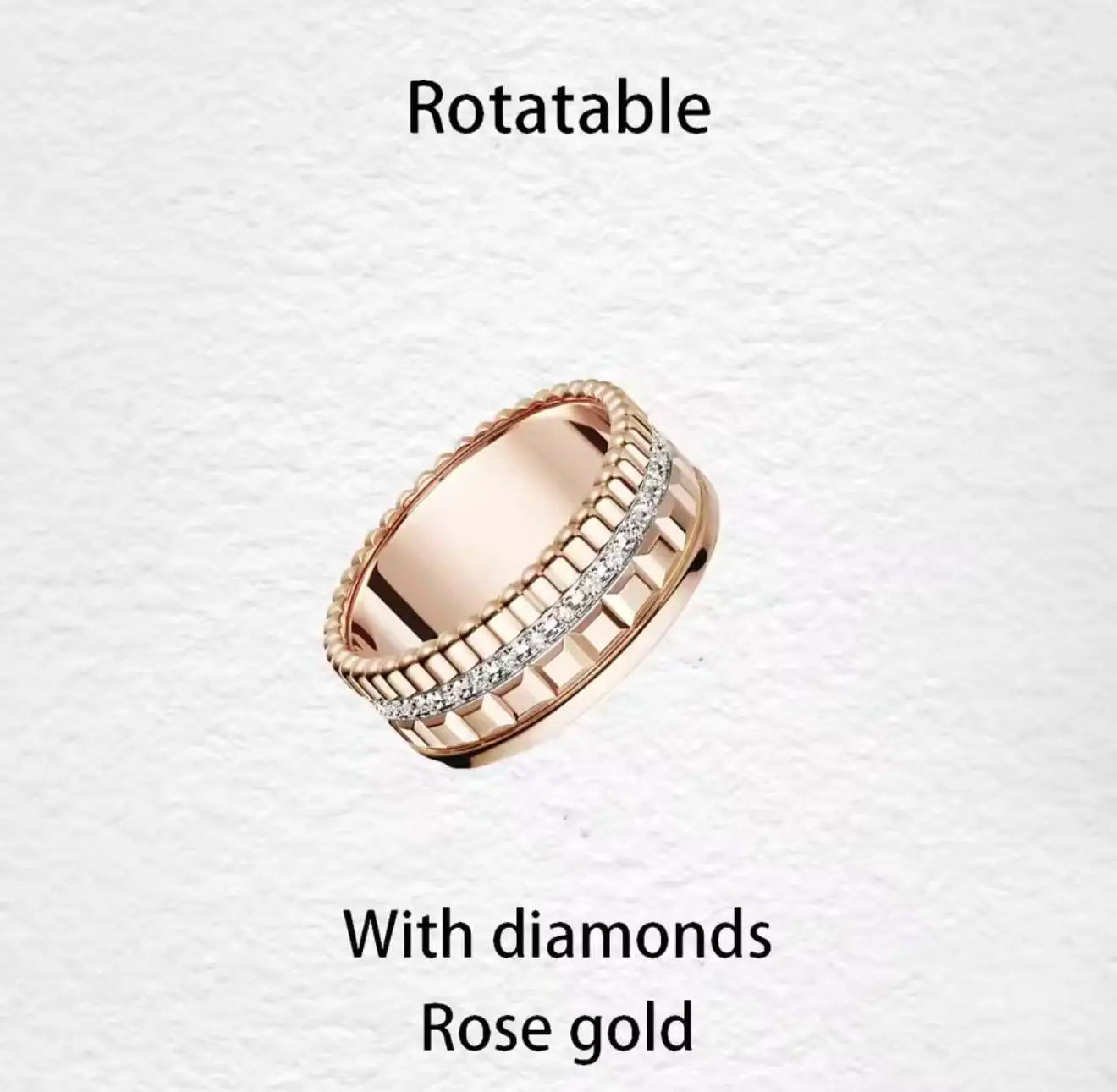 خواتم دوارة فاخرة على الطراز الفرنسي للرجال والنساء قابلة للدوران مصنوعة من مادة الموزانيت عالية الجودة باللونين الأسود والأبيض هدية للمهرجانات