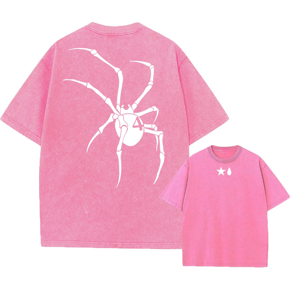 تي شيرت رجالي عتيق مطبوع عليه شعار هيسوكا وكرولو من أنمي هانتر إكس هانتر، تي شيرت كاجوال من القطن، ملابس الشارع، هاراجوكو