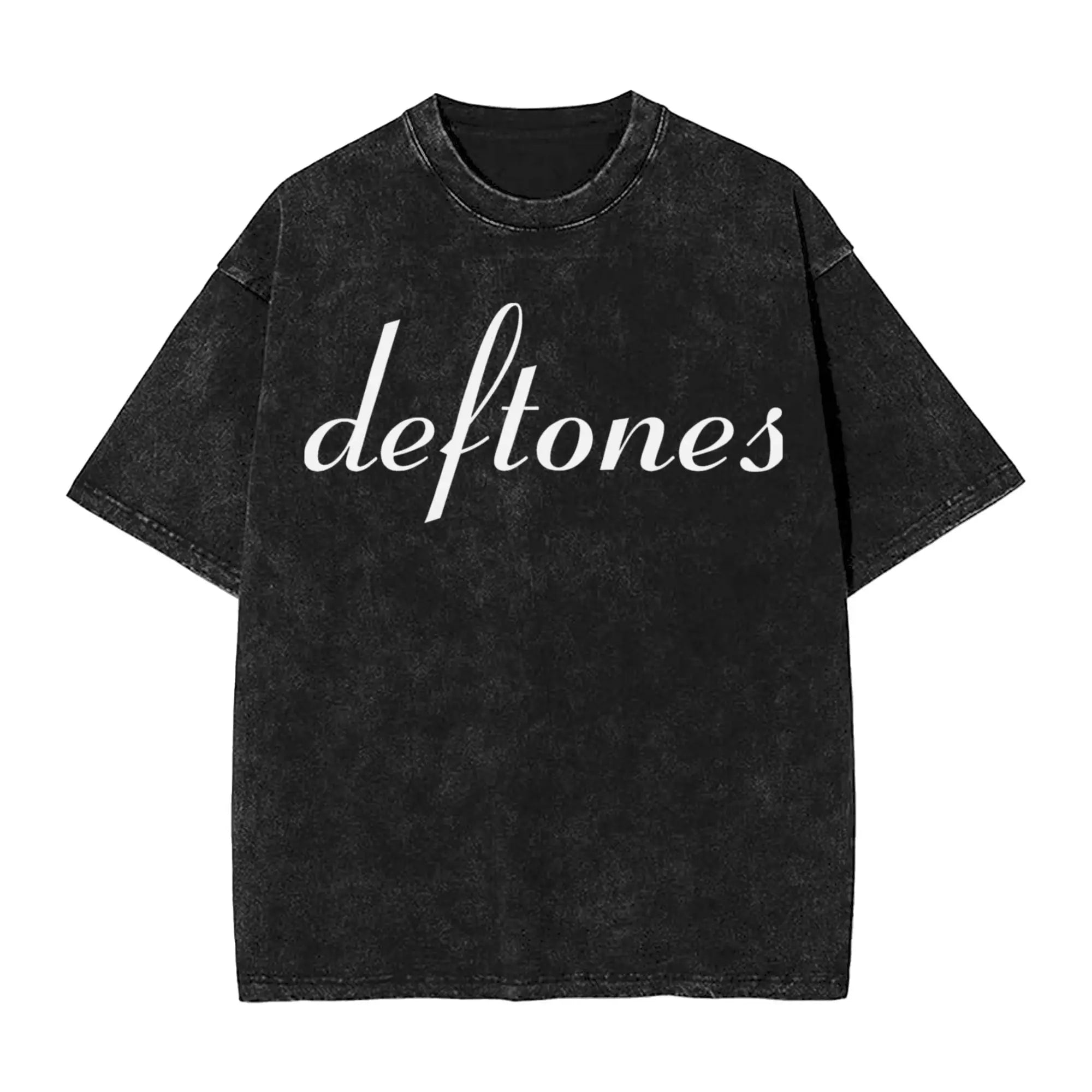 ملابس رجالية جديدة من Ohms White Pony Deftones Rock Band مغسولة بأكمام قصيرة ورقبة مستديرة Y2K ملابس رجالية Camisetas