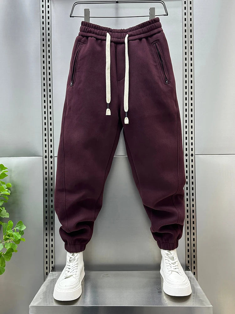 Men's Casual Loose Fit Spring Autumn 2025 New Style Solid Color Trousers Trendy Brand Harem Style Nine Point Length