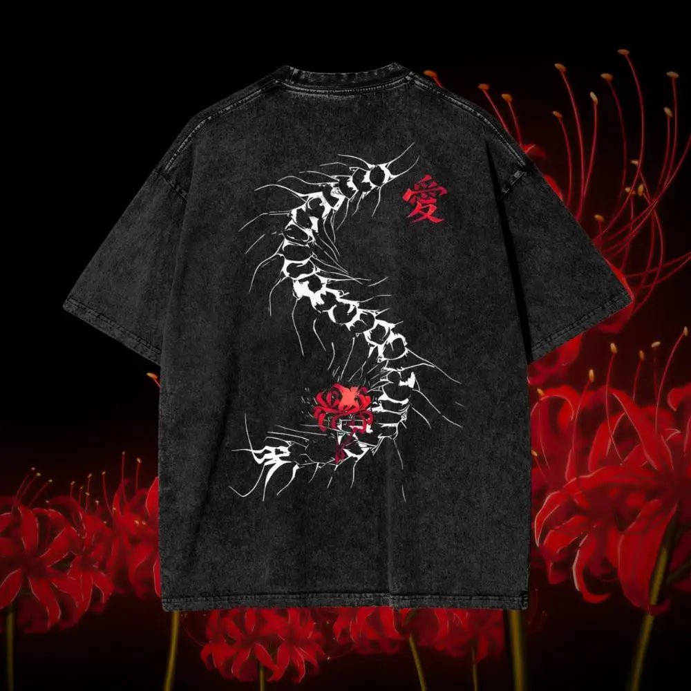 تي شيرت رجالي صيفي هاراجوكو، أنمي طوكيو غول، كانيكي كين، تي شيرت قطني مغسول، ملابس الشارع الكلاسيكية، ملابس رجالية، ملابس علوية