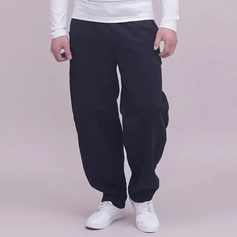 Casual Pants Man Pocket Linen Trousers for Men Loose Beige Fashion New in Y2k Streetwear Baggy Cotton Korean Style Sale Long