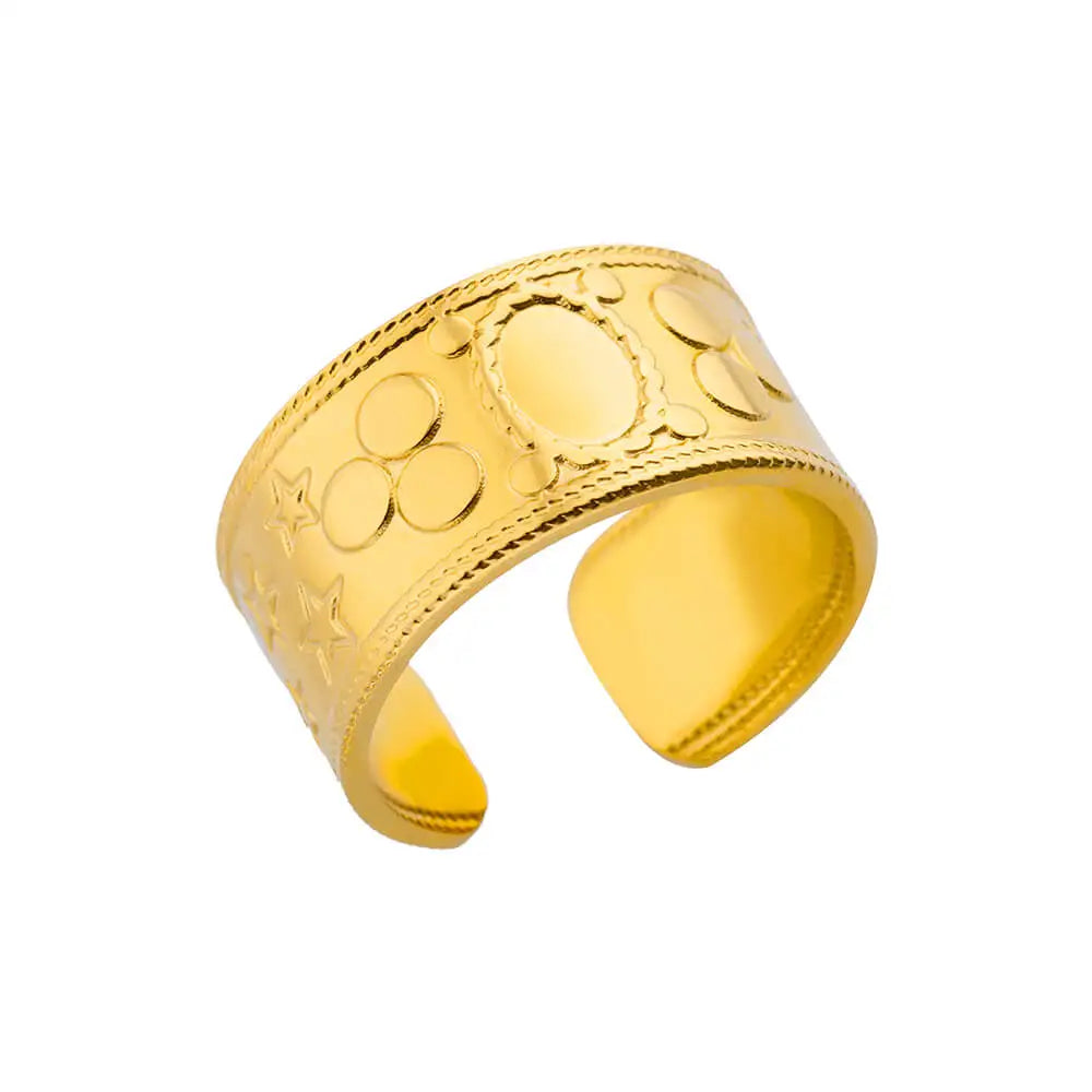 40 خاتمًا أنيقًا للنساء، خواتم من الفولاذ المقاوم للصدأ، خواتم كلاسيكية ذهبية اللون قابلة للتعديل، مجوهرات زفاف أنيقة، هدية، شحن مجاني