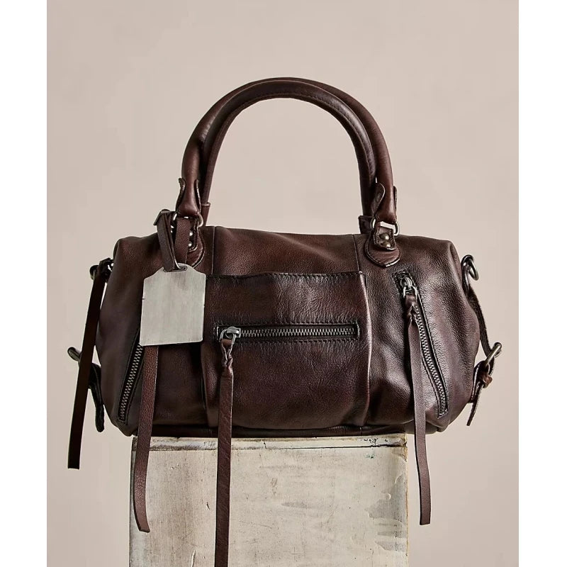 حقيبة توت إيمرسون، حقيبة يد نسائية كلاسيكية، حقيبة دراجات نارية عصرية جديدة مع أحزمة، حقيبة كتف بتصميم فاخر لأسلوب يومي أنيق