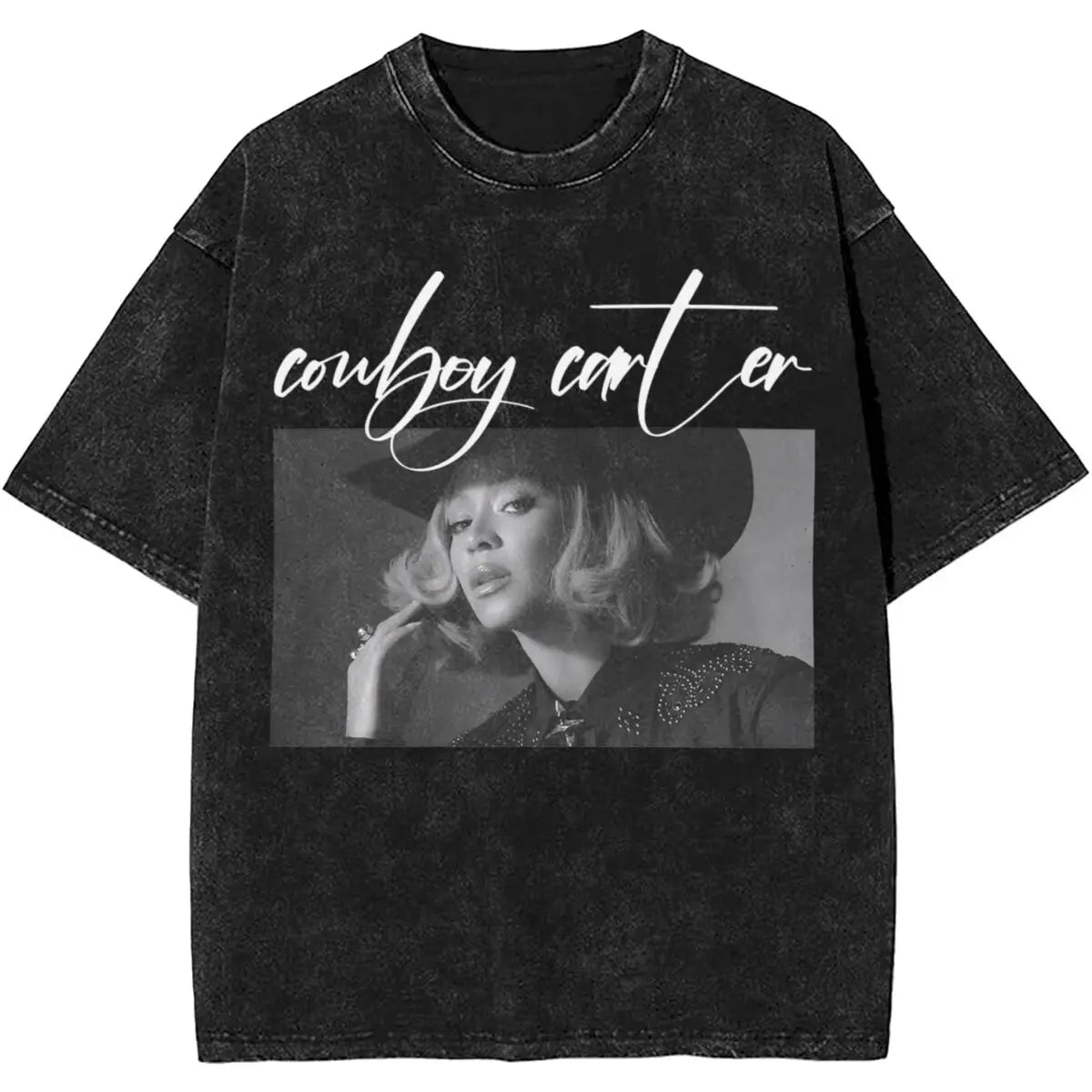 ألبوم كاوبوي كارتر، جولة بيونسيه 2024، الزي المغسول، تي شيرت، رجال، نساء، ملابس الشارع، تي شيرتات هيب هوب، تي شيرتات صيفية، قمم قطنية
