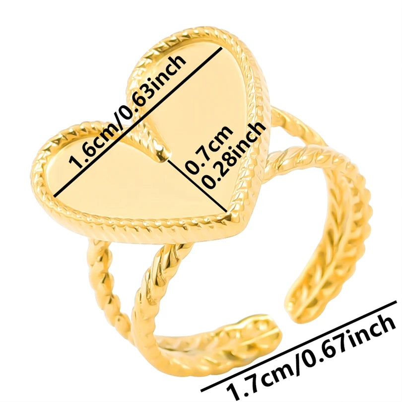 ٦ قطع/عبوة من حلقات مطلية بالذهب بقاعدة من الفولاذ المقاوم للصدأ، خواتم مفاصل فارغة يمكنك صنعها بنفسك للنساء، مجوهرات ساحرة لا يتغير لونها، بيع بالجملة