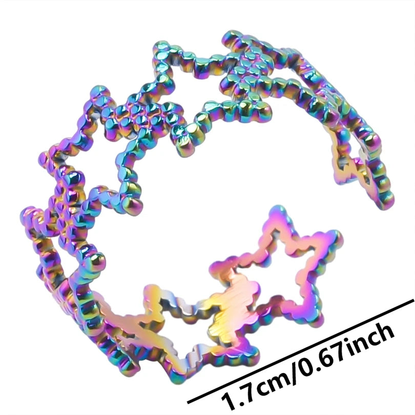 1 قطعة من خواتم عين النمر الكلاسيكية المصنوعة من الفولاذ المقاوم للصدأ القابلة للتعديل والمفتوحة للنساء والرجال إكسسوارات خاتم إصبع ذهبي اللون