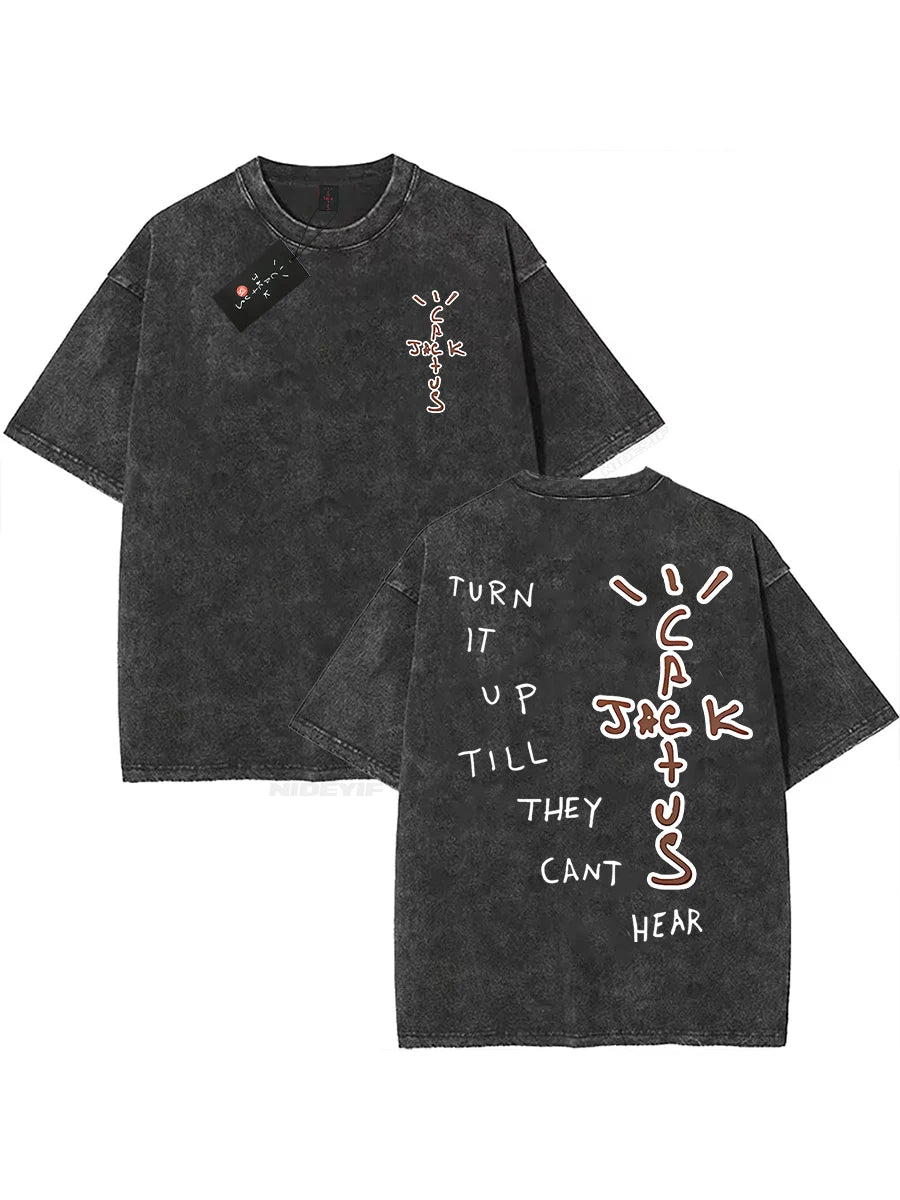 تي شيرت رجالي ونسائي كبير الحجم مصنوع من القطن بنسبة 100%، تي شيرت هيب هوب مغسول بأكمام قصيرة من كاكتوس جاك، تي شيرتات هدايا، انظر إلى أمي، يمكنني الطيران K39