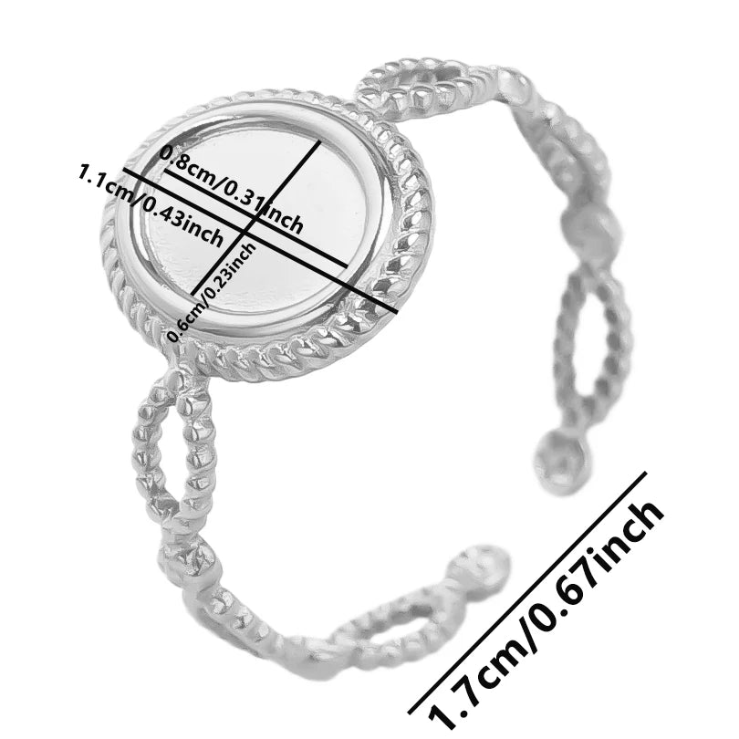 5 قطع/مجموعة خواتم من الفولاذ المقاوم للصدأ، لون ذهبي، قابلة للتعديل، مفتوحة، بتصميم عصري، مجوهرات نسائية أنيقة، لا يتغير لونها