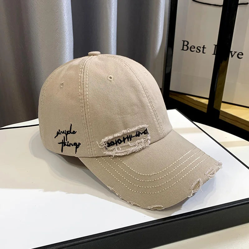 قبعة بيسبول واقية من الشمس مطرزة بفتحة على شكل مشاهير جديدة لعام 2025، قبعة نسائية صغيرة للوجه، مناسبة للربيع/ الخريف، النسخة الكورية، قبعة رجالية عصرية