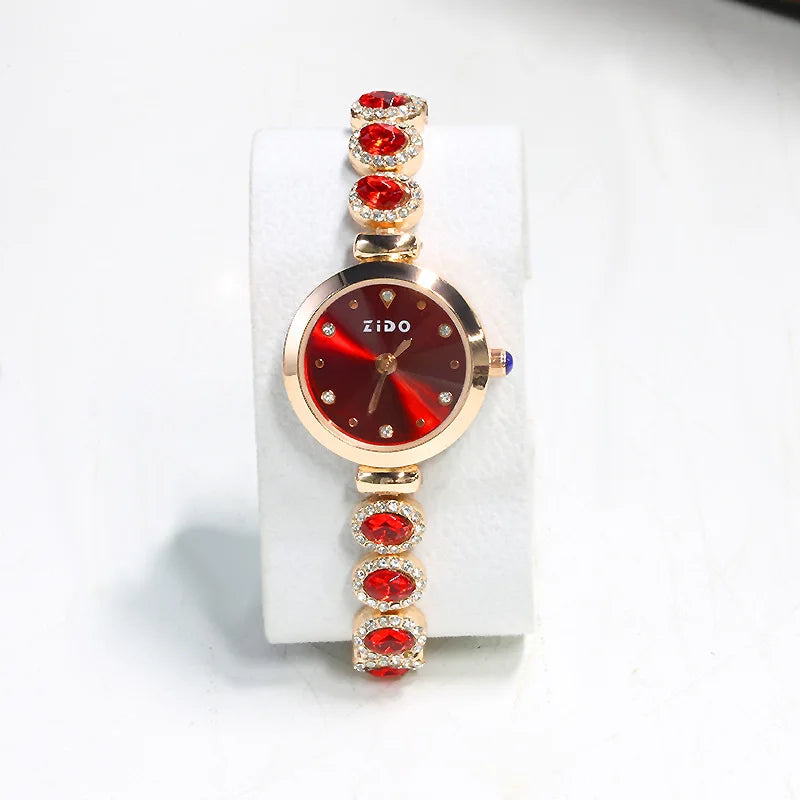 ساعة نسائية من يوثاي، خفيفة الوزن، فاخرة، ذات مظهر أنيق، مقاومة للماء، ساعة يد نسائية أنيقة، سوار كوارتز